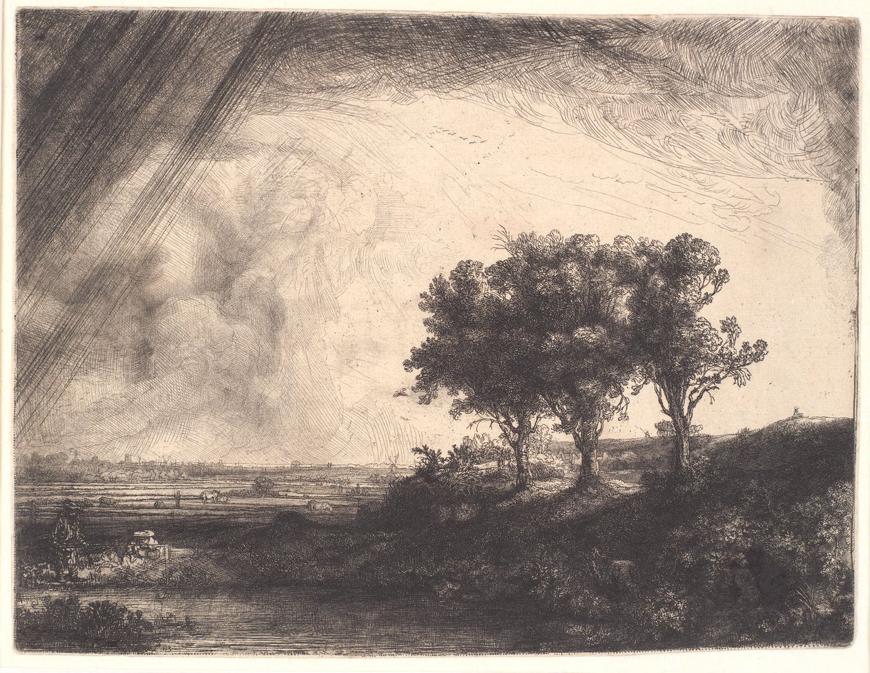 As três árvores de Rembrandt van Rijn