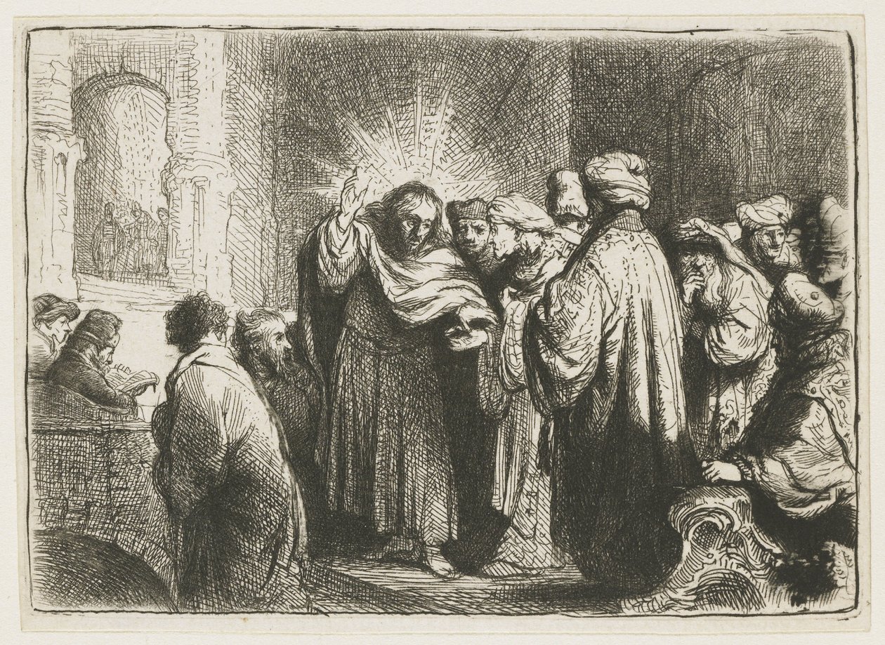 O dinheiro da homenagem de Rembrandt van Rijn