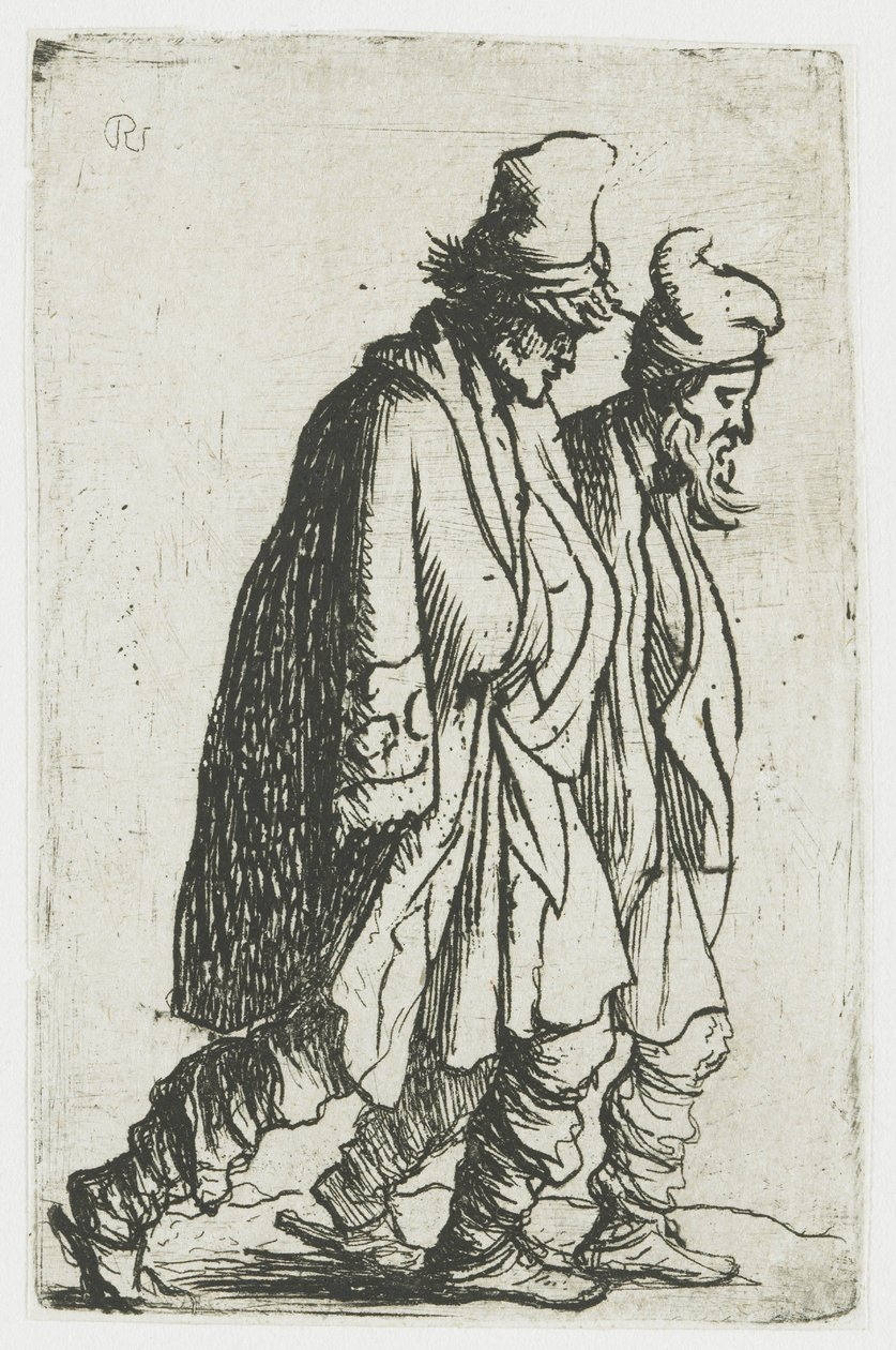 Dois mendigos de Rembrandt van Rijn