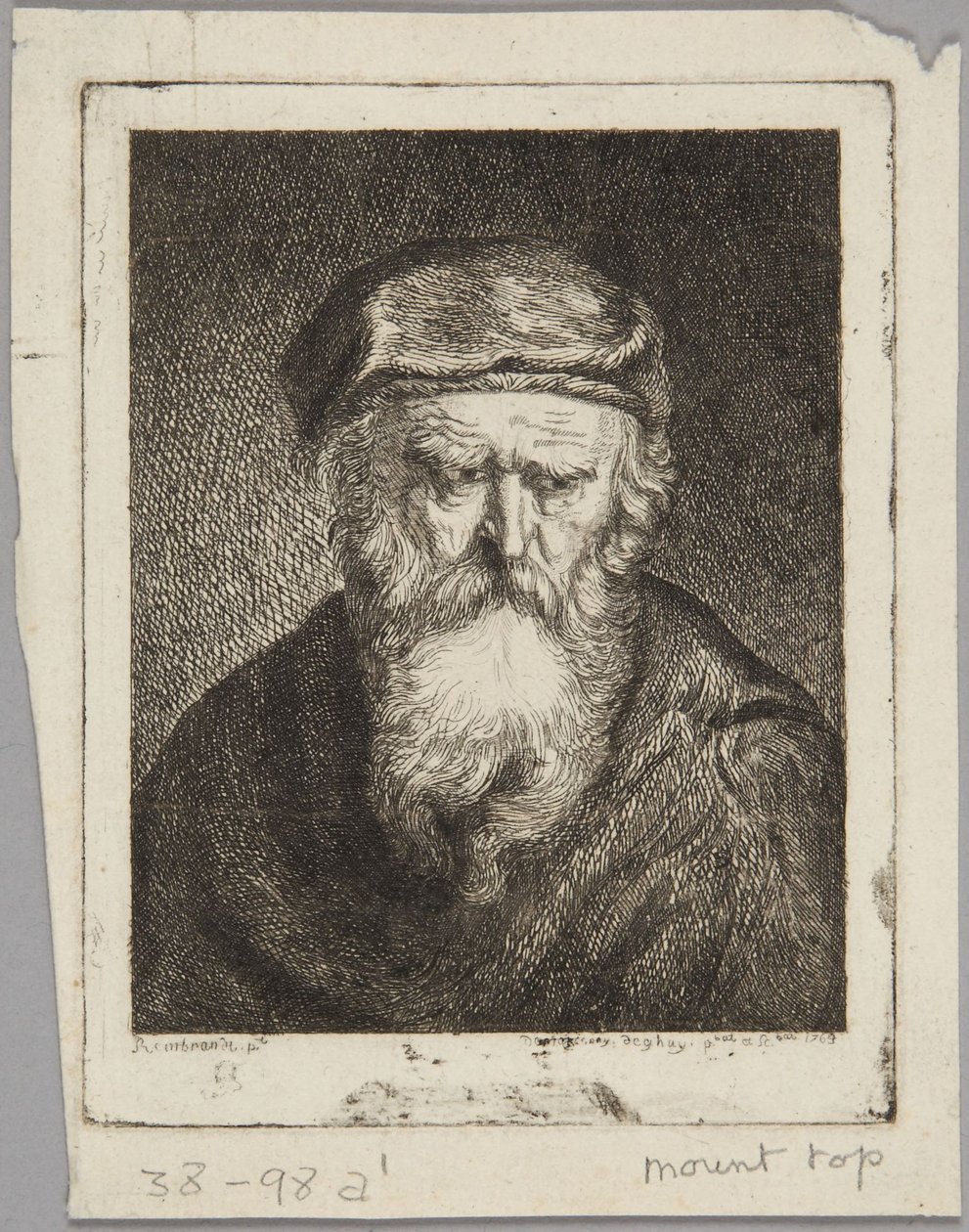 Velho melancólico de Rembrandt van Rijn