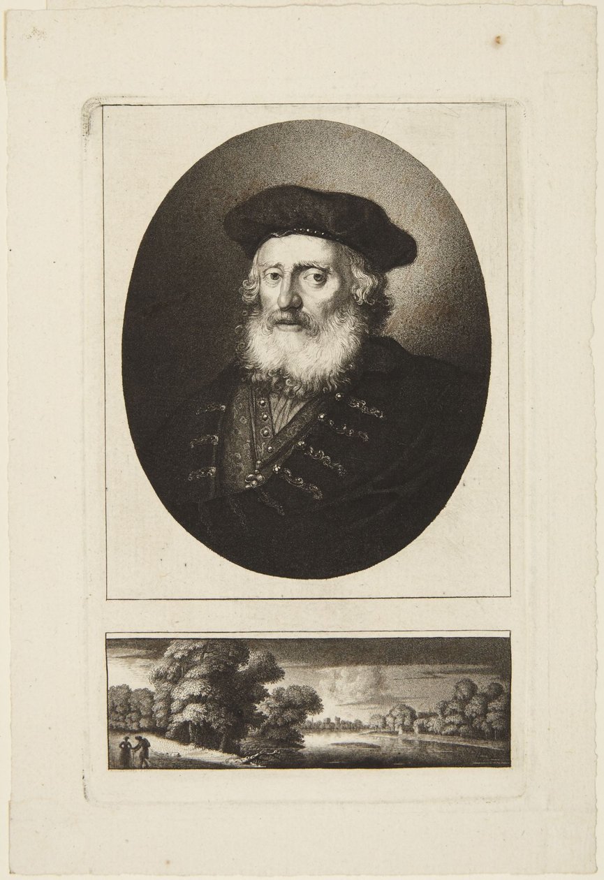 Velho com barrete de Rembrandt van Rijn