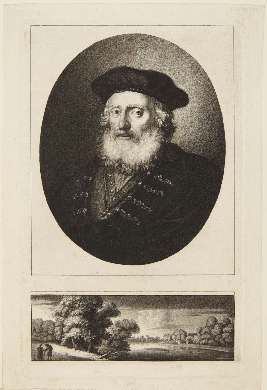 Velho com barrete de Rembrandt van Rijn