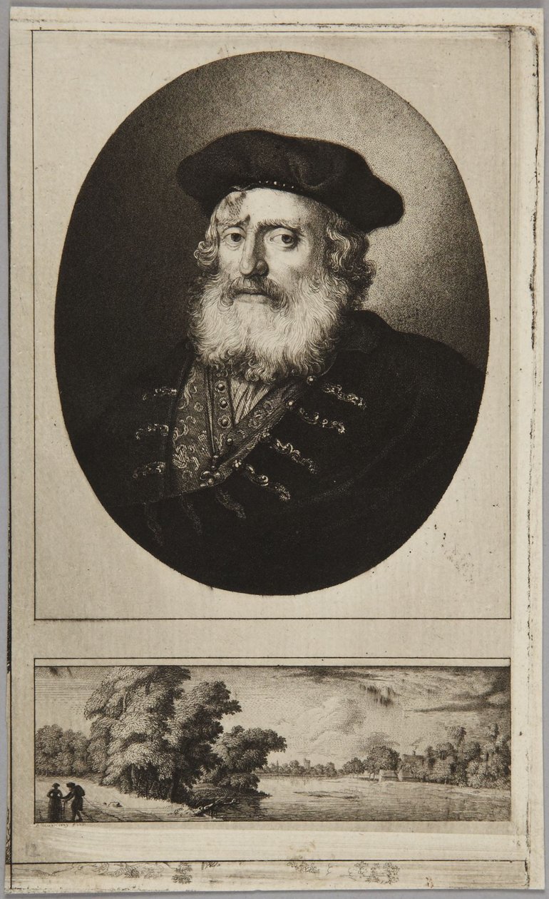 Velho com barrete de Rembrandt van Rijn