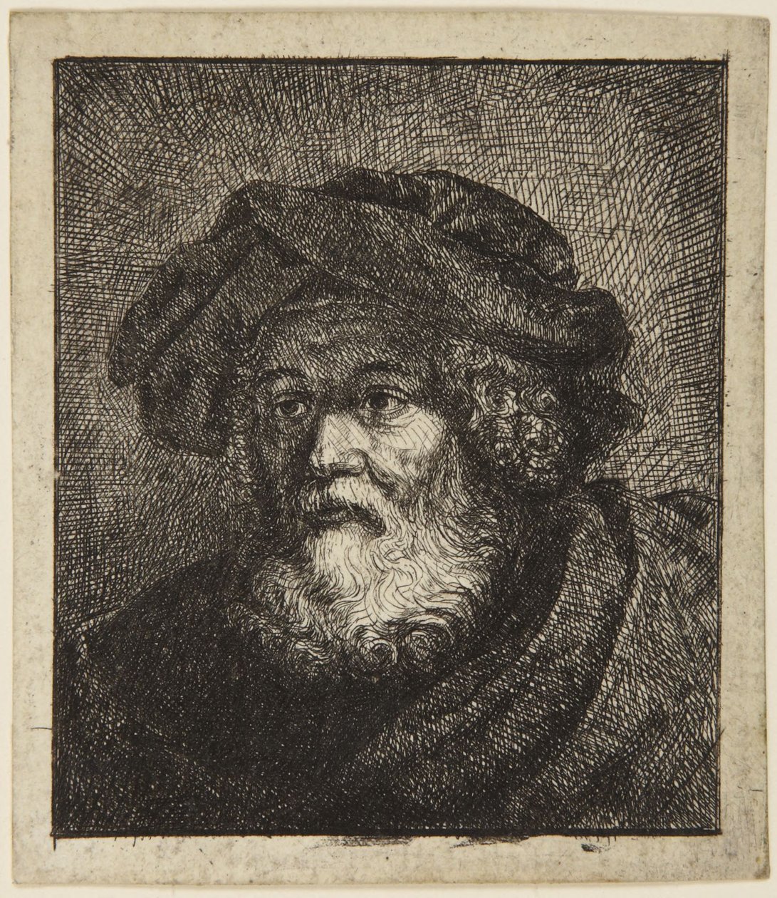 Velho com gorro de Rembrandt van Rijn