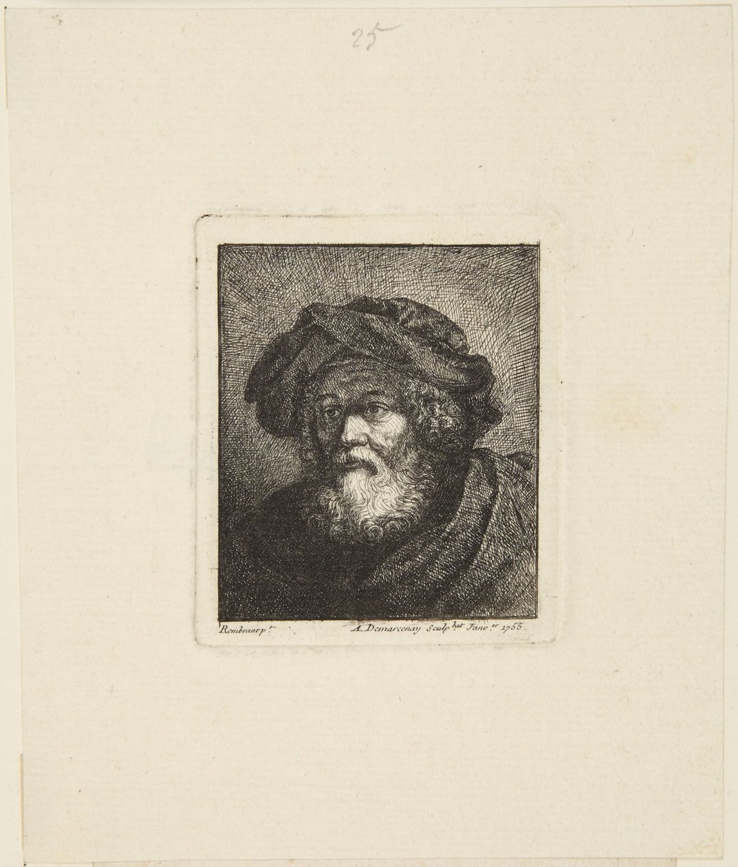 Velho com gorro de Rembrandt van Rijn