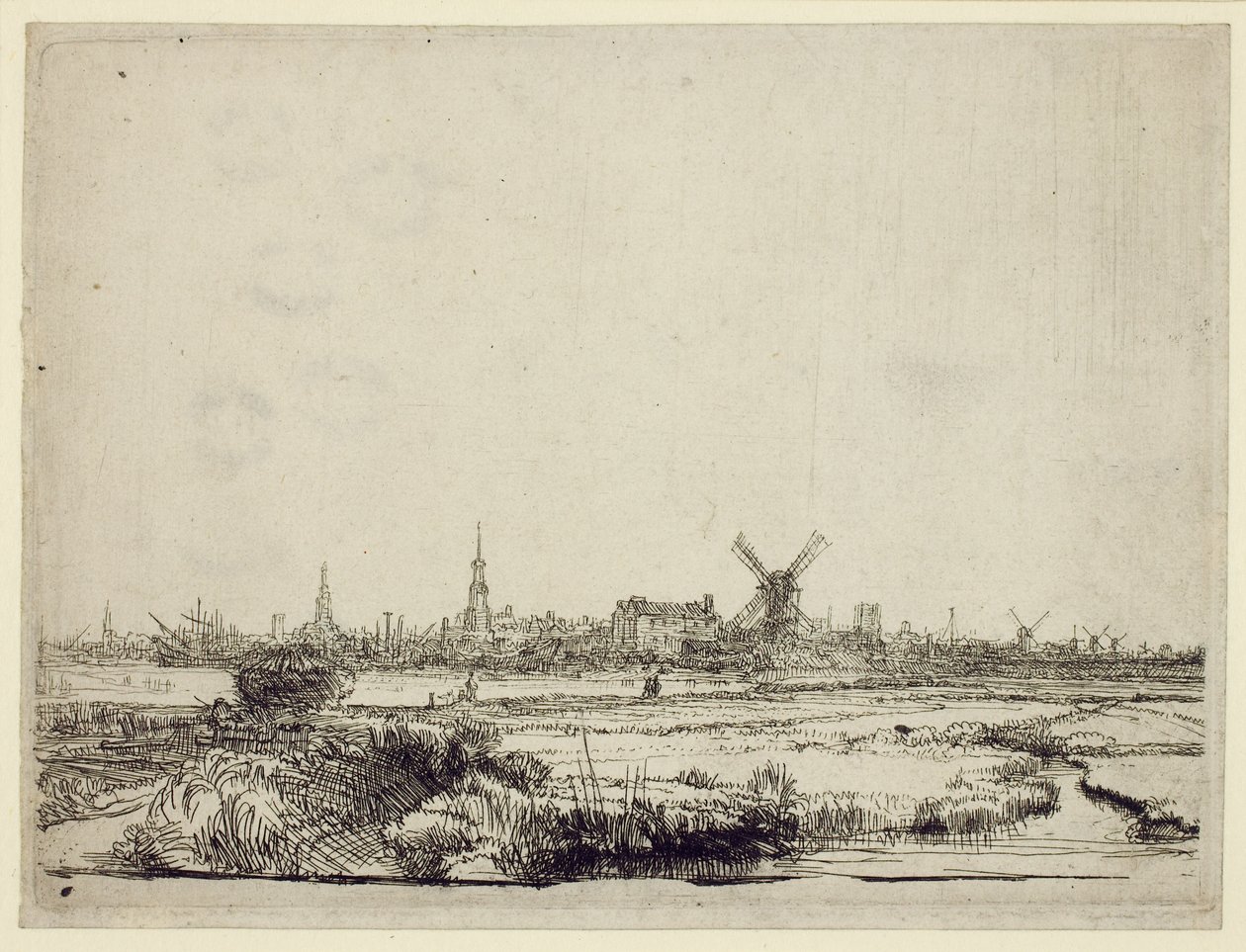 Vista de Amsterdã, c.1640 de Rembrandt van Rijn