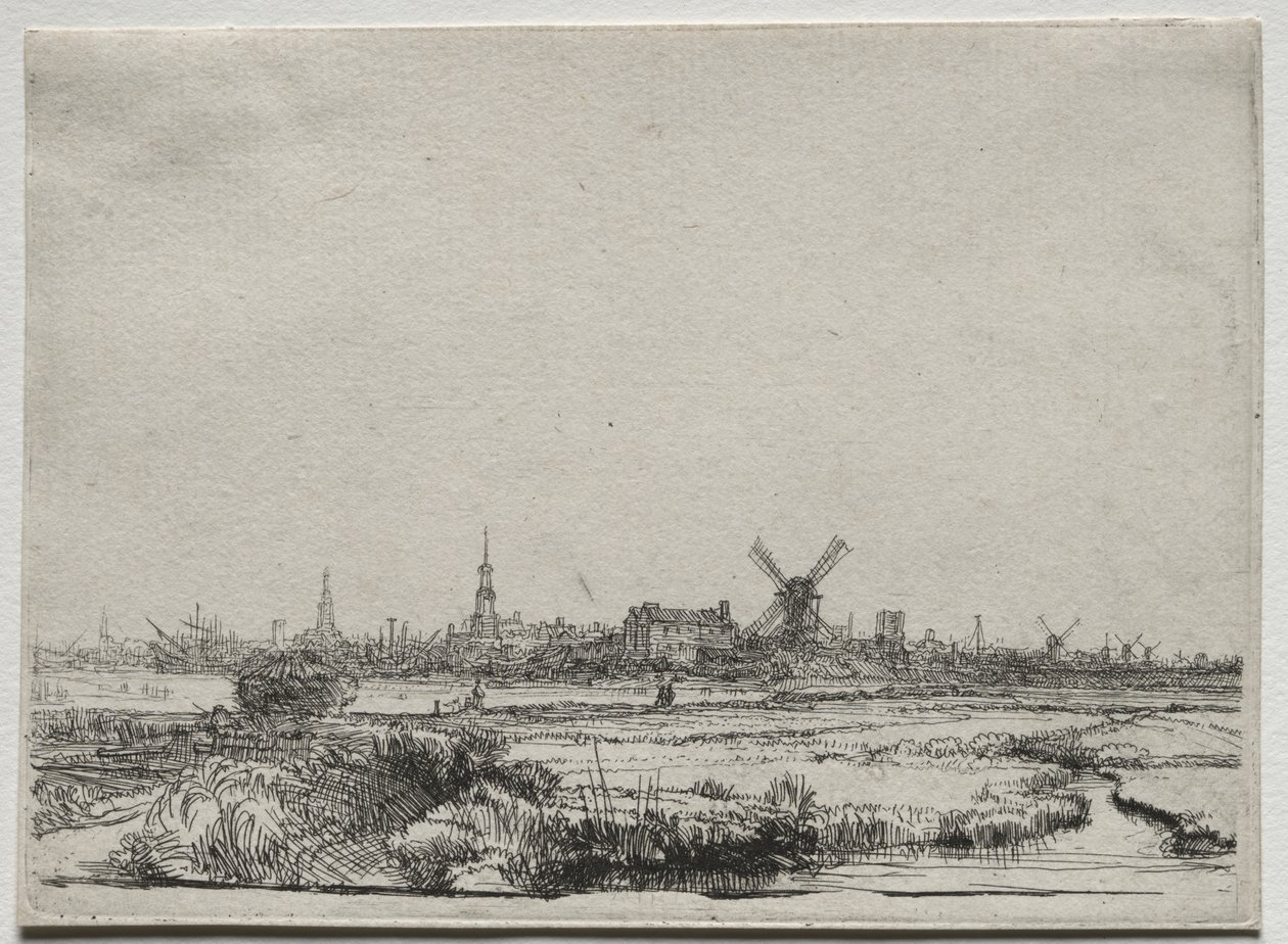 Vista de Amsterdã do noroeste de Rembrandt van Rijn