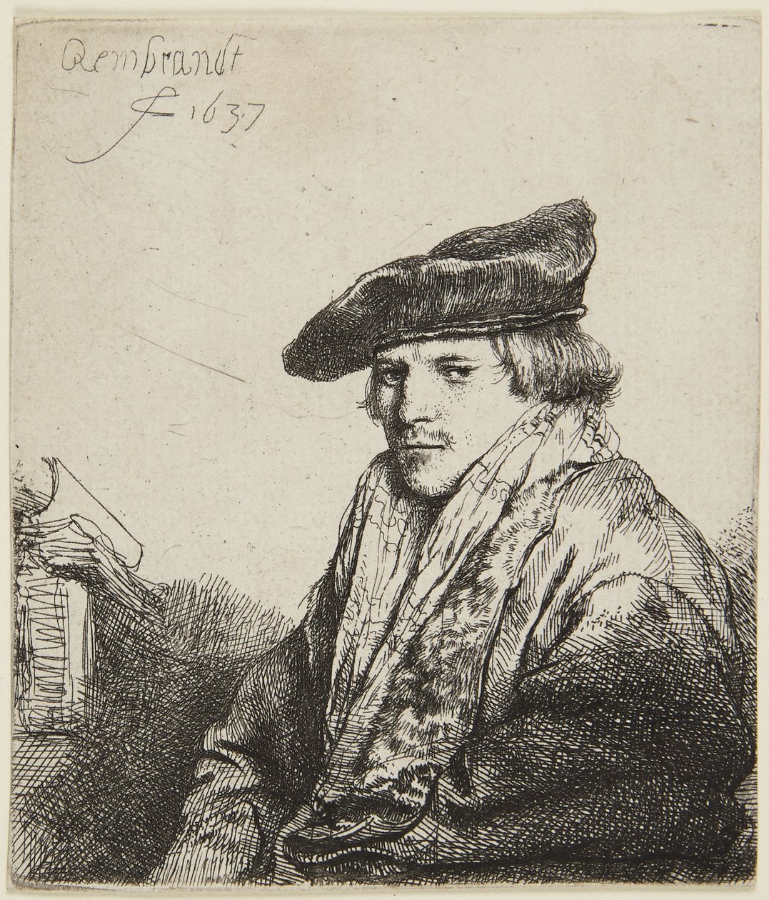 Jovem com boné de Rembrandt van Rijn