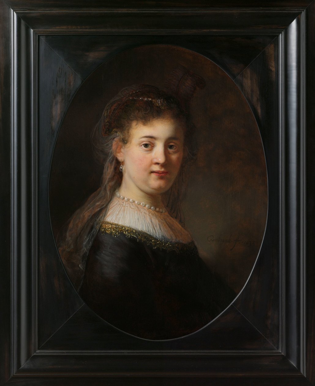 Jovem em traje de fantasia de Rembrandt van Rijn