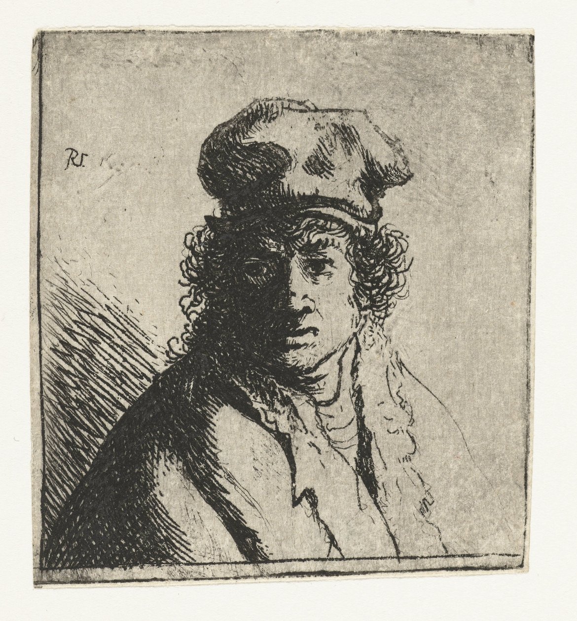 Jovem em boné: busto de Rembrandt van Rijn