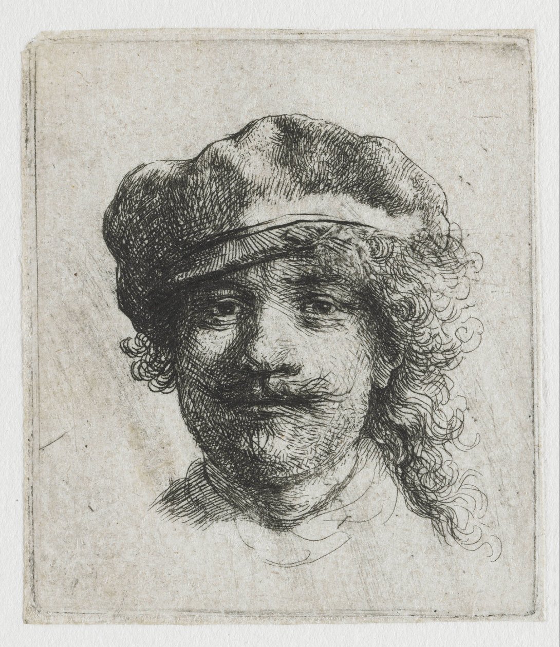 Auto-retrato com boina de Rembrandt van Rijn