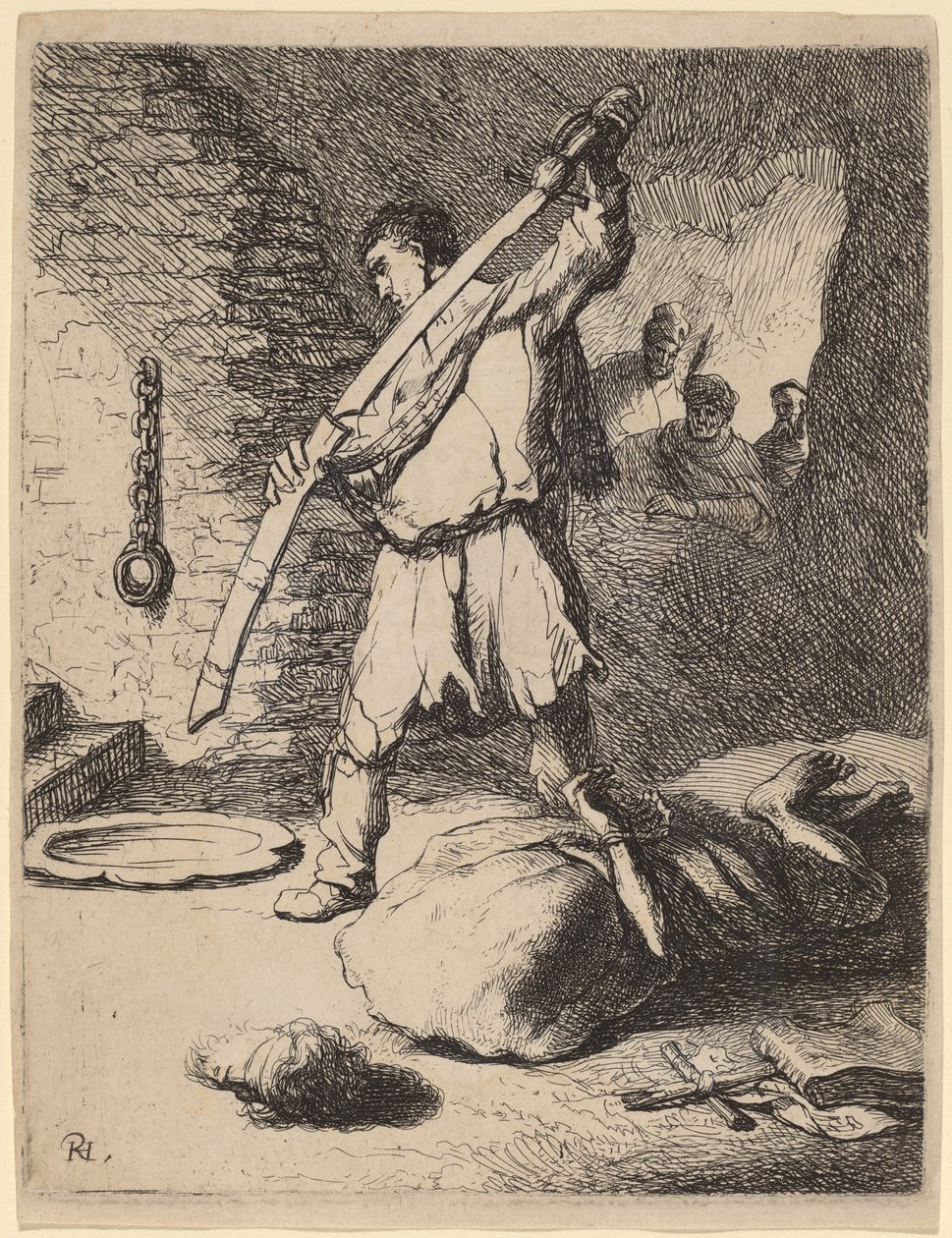 Decapitação de João Batista de Rembrandt van Rijn and Studio of Rembrandt