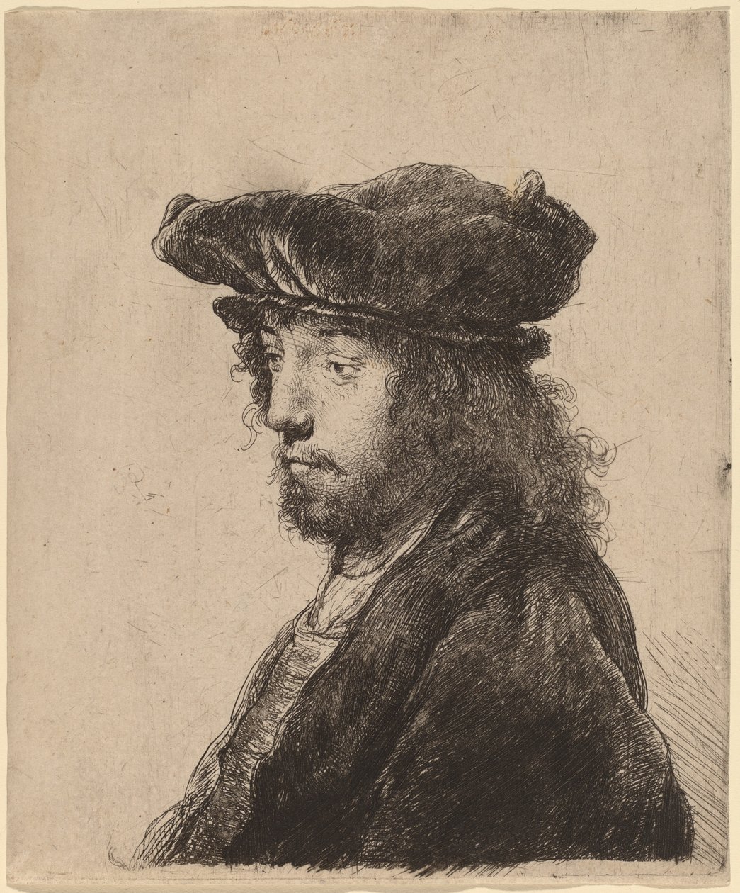 A Quarta Cabeça Oriental de Rembrandt van Rijn and Studio of Rembrandt