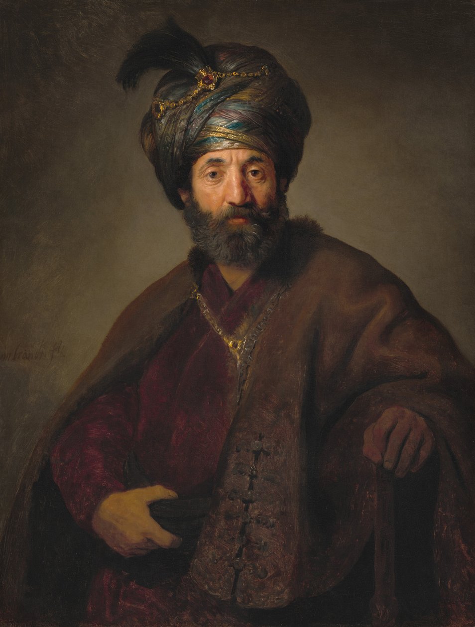 Homem em traje oriental de Rembrandt van Rijn and Workshop