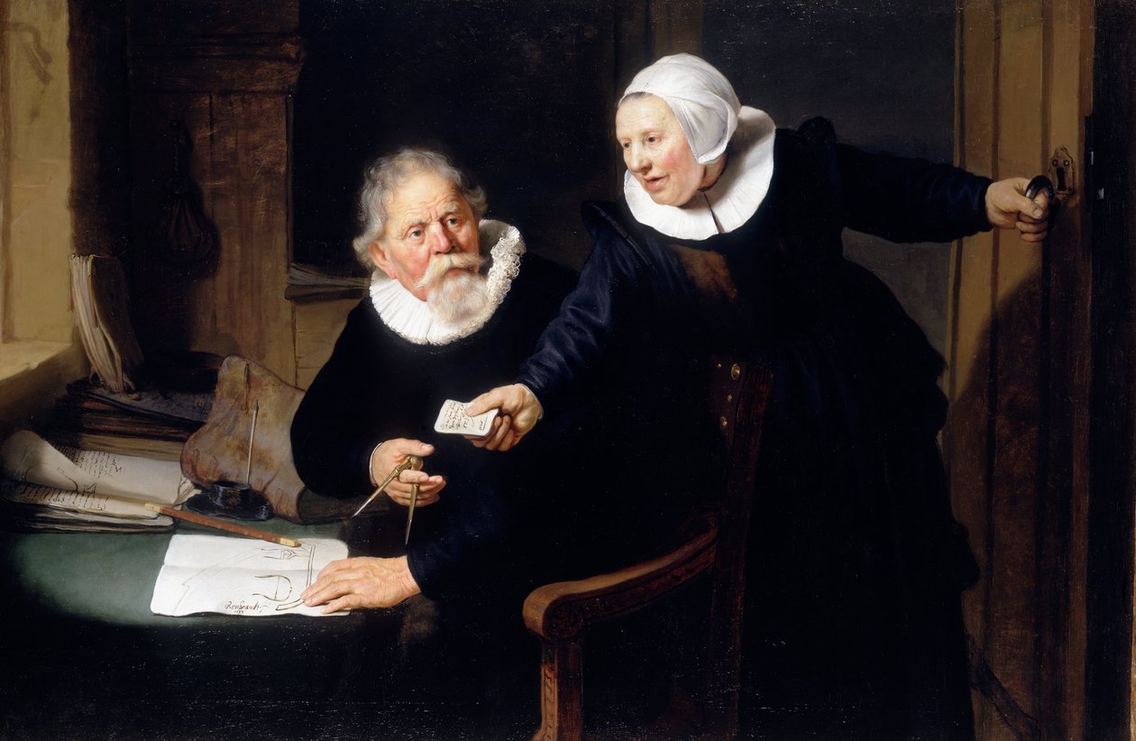 O carpinteiro e sua esposa de Rembrandt van Rijn