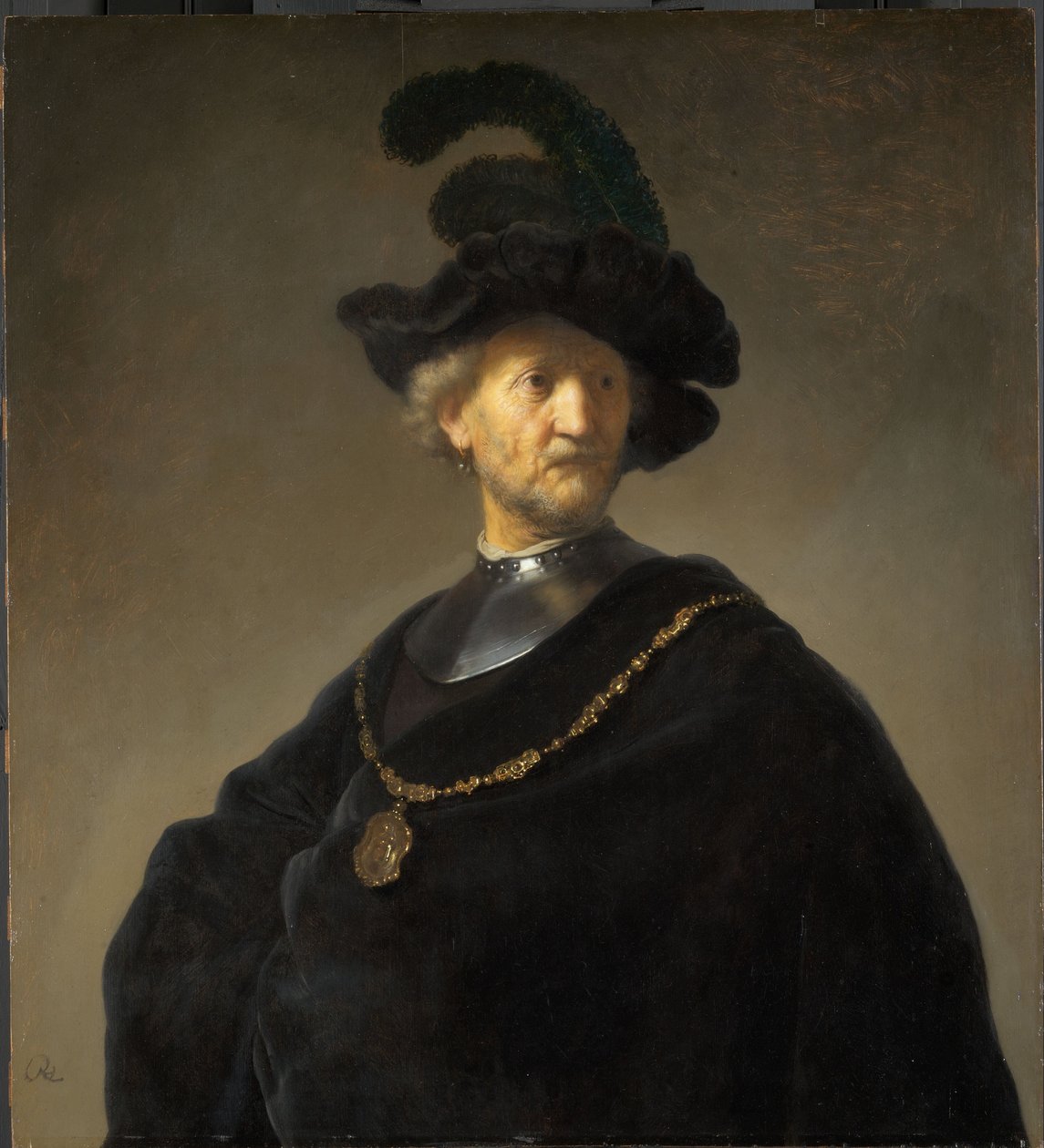 Velho homem com uma corrente de ouro de Rembrandt van Rijn