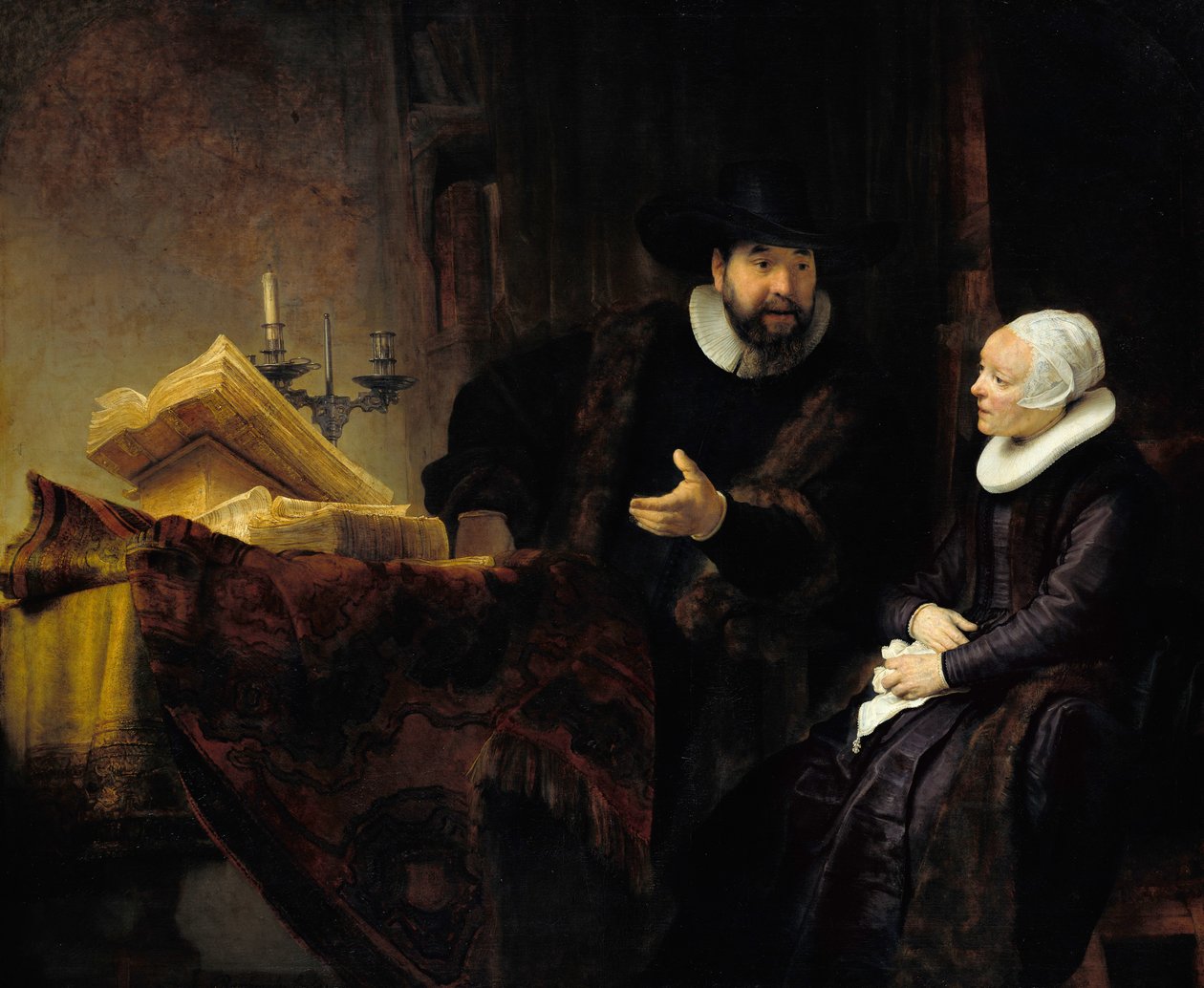 O Pregador Menonita Anslo e sua Esposa de Rembrandt van Rijn