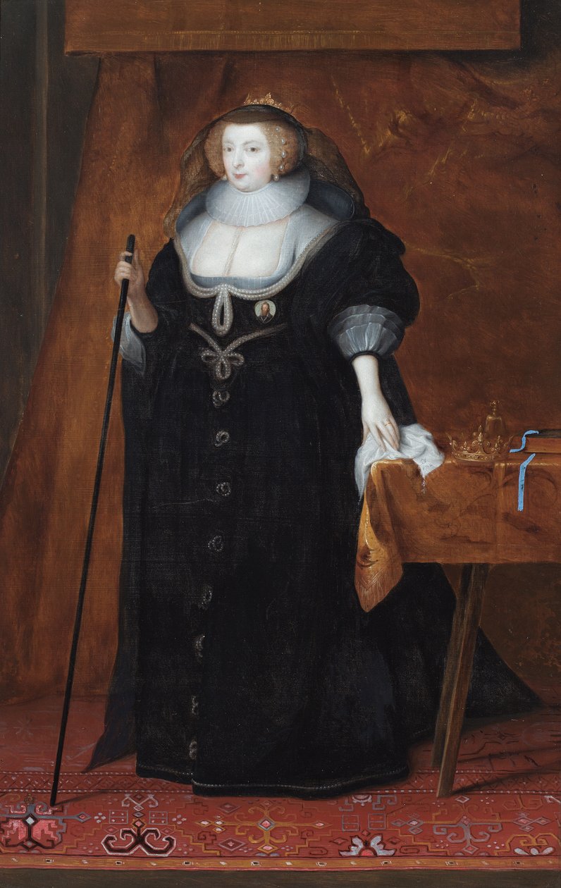Retrato de Frances Howard, Duquesa de Richmond e Lennox (óleo sobre painel) de Remee van (attr.to) Leemput