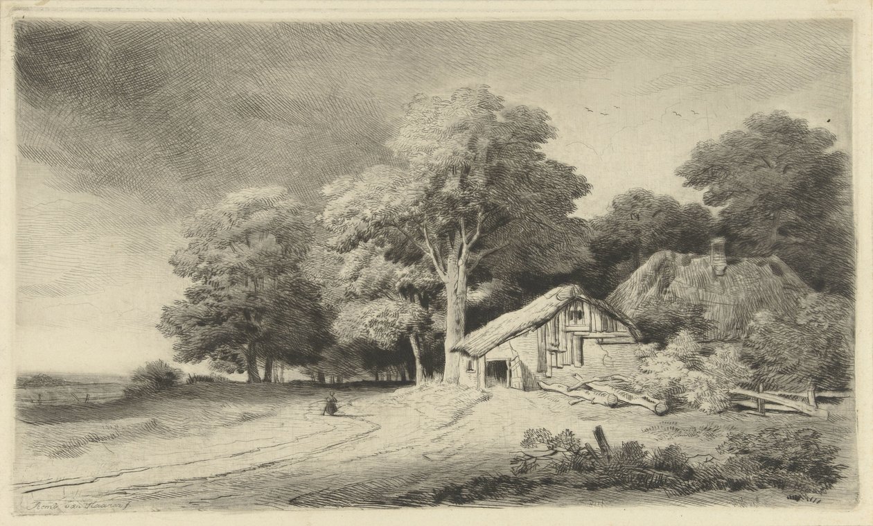 Casa de campo numa estrada de Remigius Adrianus Haanen