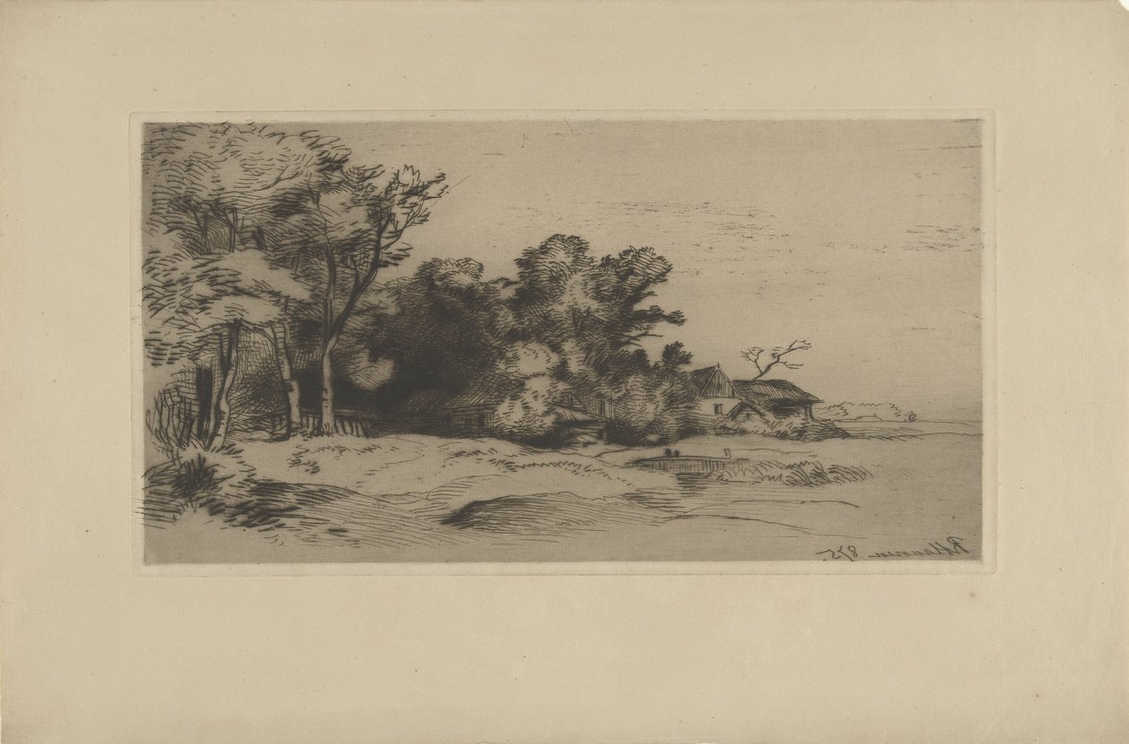 Paisagem com casa de campo de Remigius Adrianus Haanen