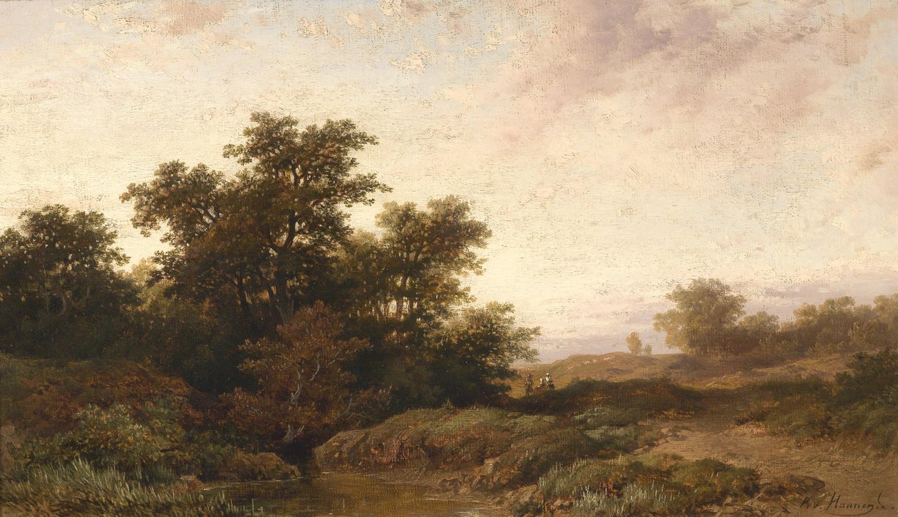 Paisagem aberta à luz do entardecer de Remigius Adrianus Haanen