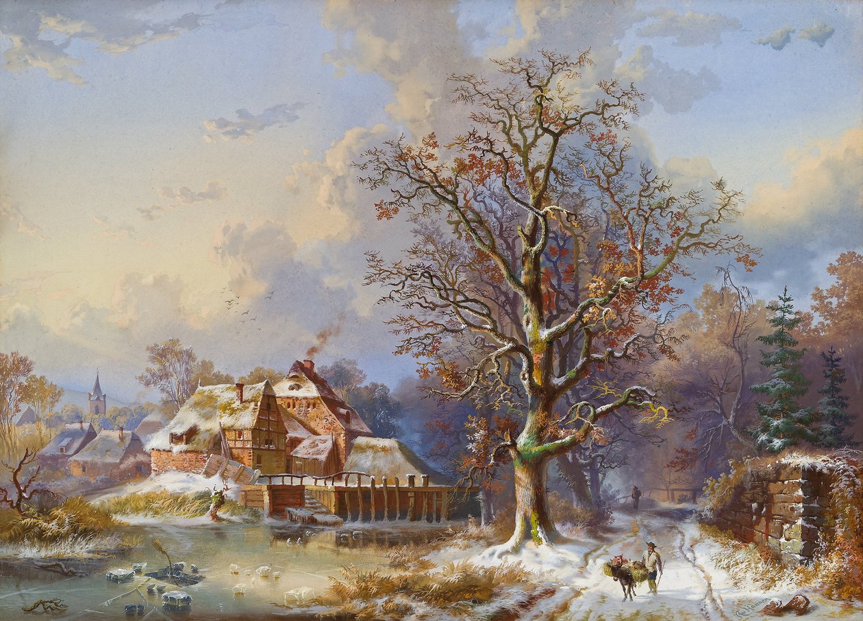Aldeia no inverno de Remigius Adrianus Haanen