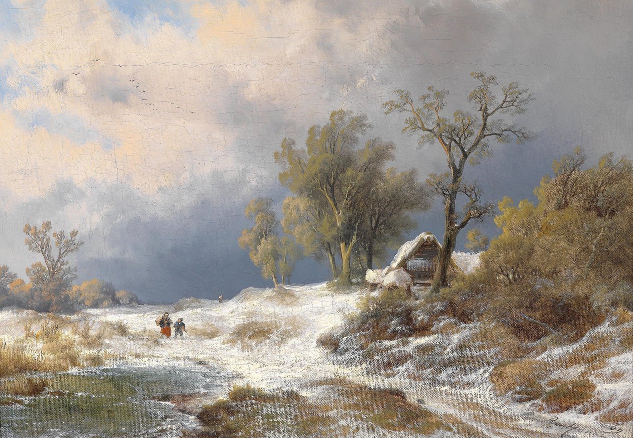 Paisagem de inverno (1869) de Remigius Adrianus Haanen