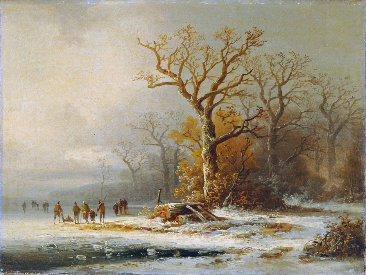 Paisagem de Inverno de Remigius Adrianus van Haanen