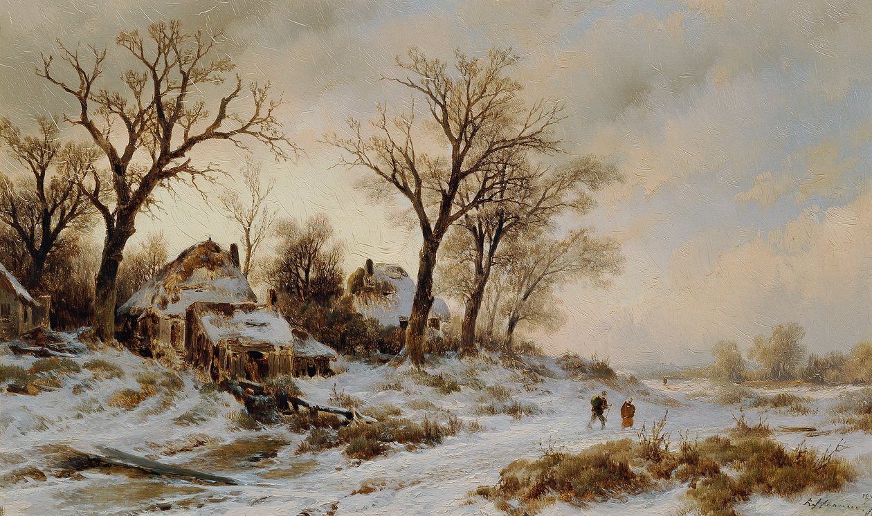 Paisagem de Inverno de Remigius Adrianus van Haanen