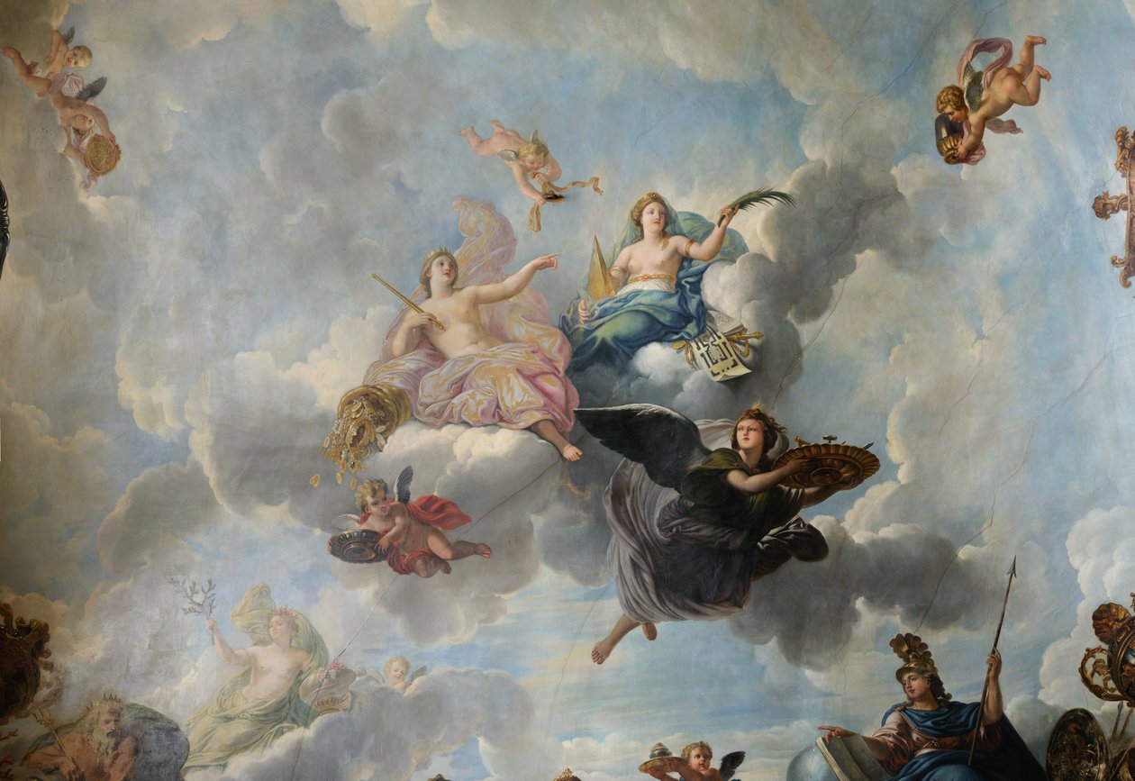 Figura da Magnificência Real, Imortalidade e Progresso nas Belas Artes de René Antoine Houasse