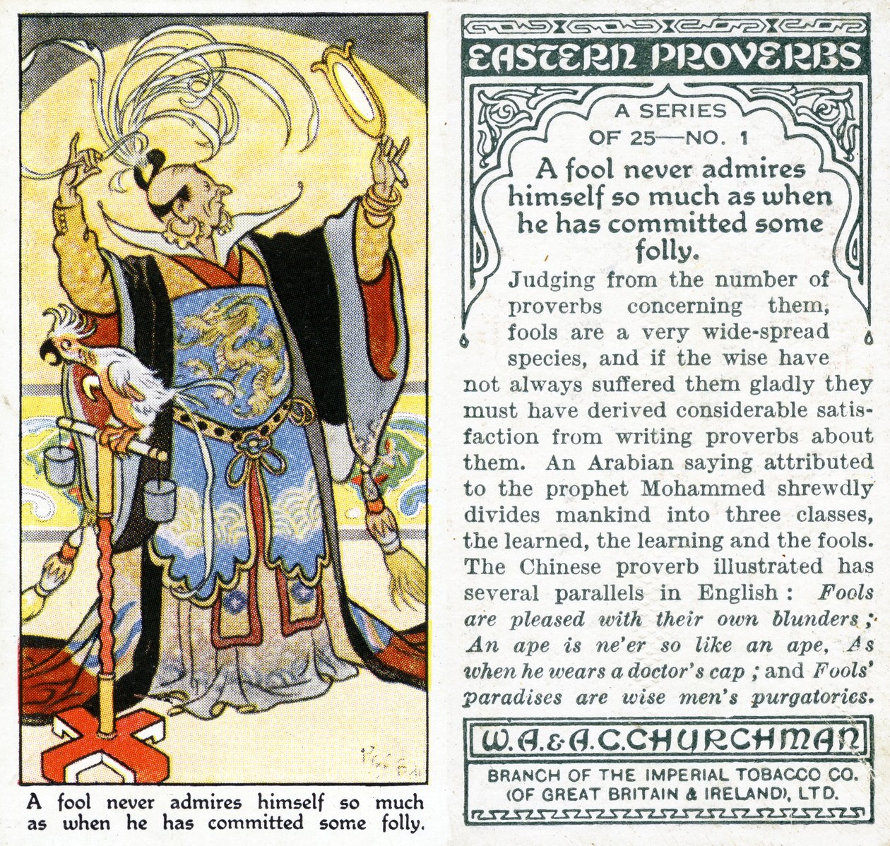 &39;Um tolo nunca se admira tanto quanto quando cometeu alguma loucura&39;, 1931 (ver também 498208) de René Bull
