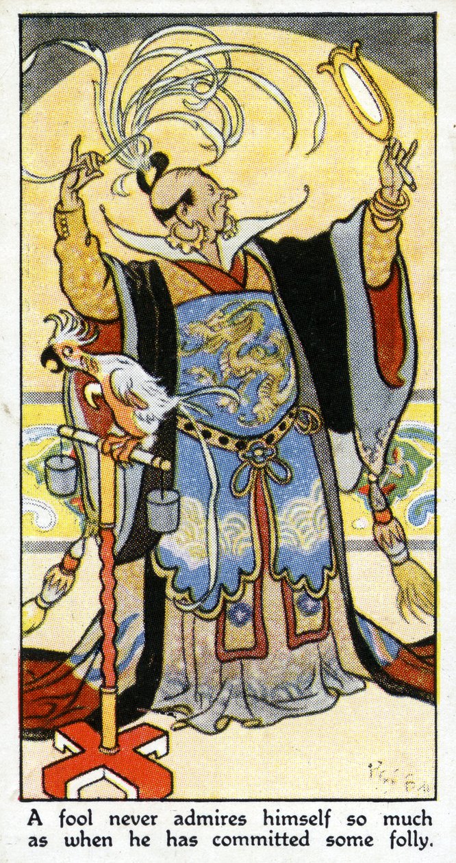 &39;Um tolo nunca se admira tanto quanto quando cometeu alguma loucura&39;, 1931 (ver também 498209) de René Bull