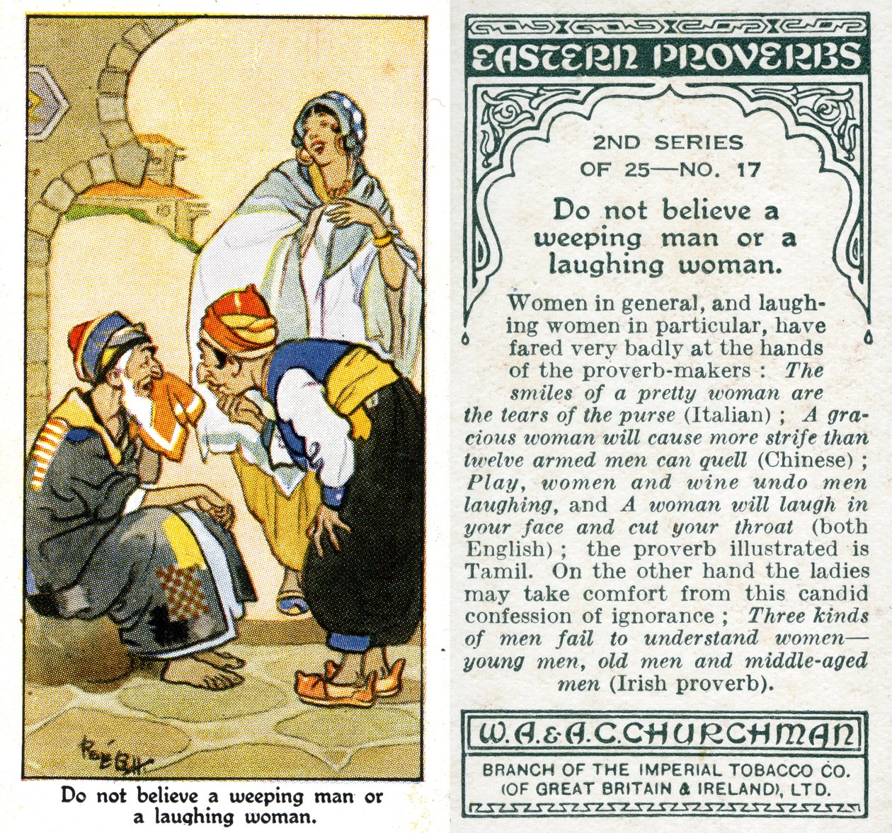 Não acredite em um homem chorando ou numa mulher rindo, 1932 de René Bull