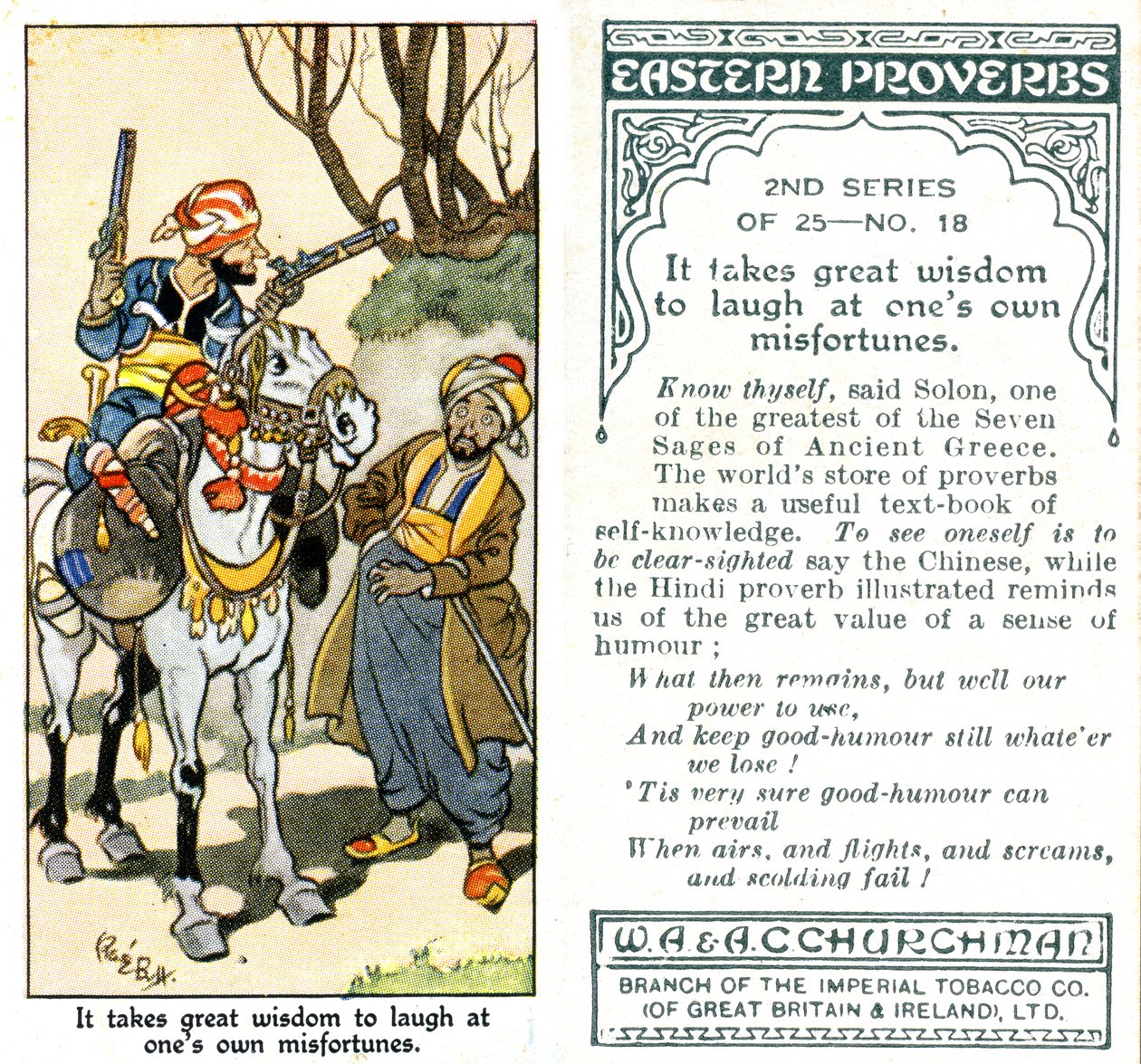 É preciso muita sabedoria para rir das próprias desgraças, 1932 de René Bull