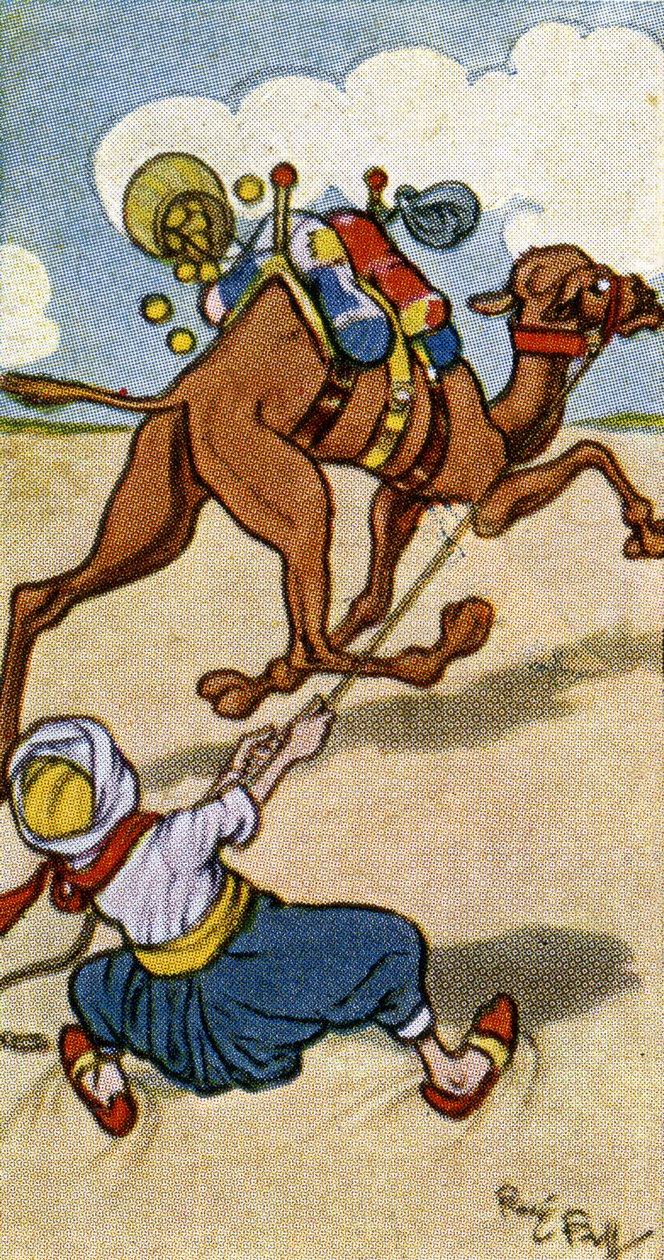 O Camel Driver tem seus planos, e o Camel tem o seu, 1932 de René Bull