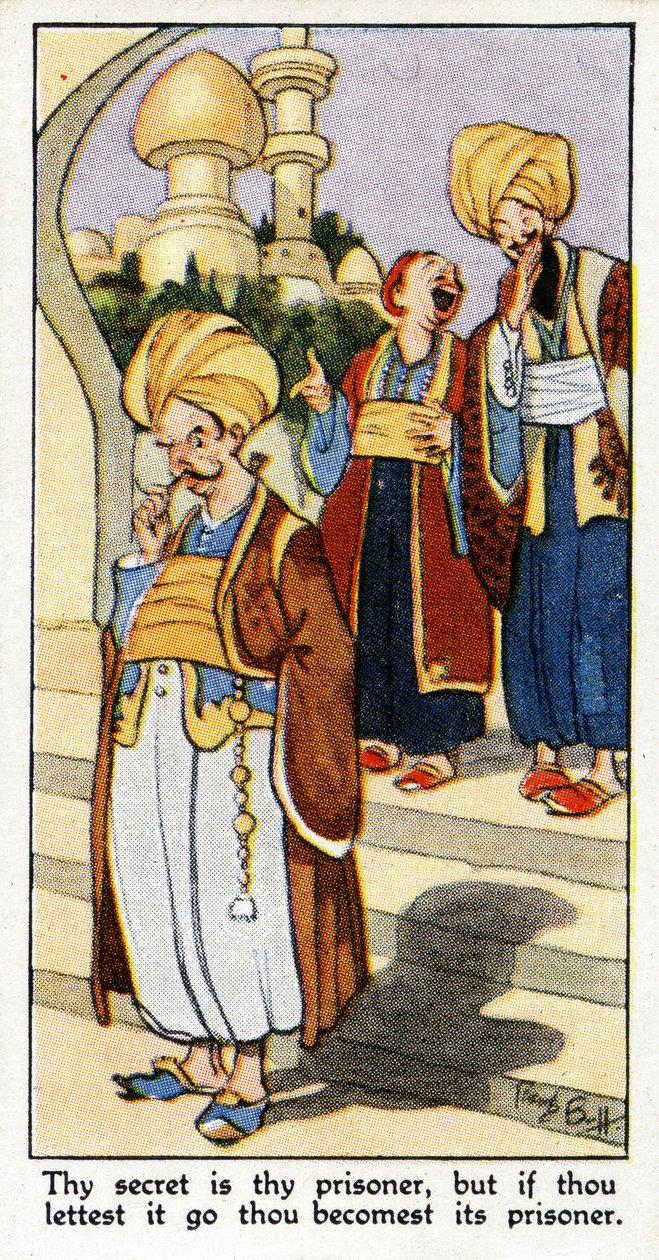 &39;O teu segredo é teu prisioneiro; se tu deixares ir, torna-te prisioneiro &39;, 1931 (ver também 498221) de René Bull