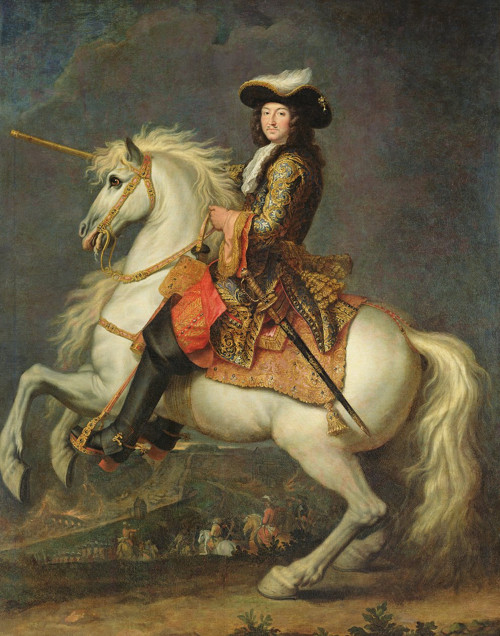 Retrato Equestre de Luís XIV (1638-1715) de René Antoine Houasse