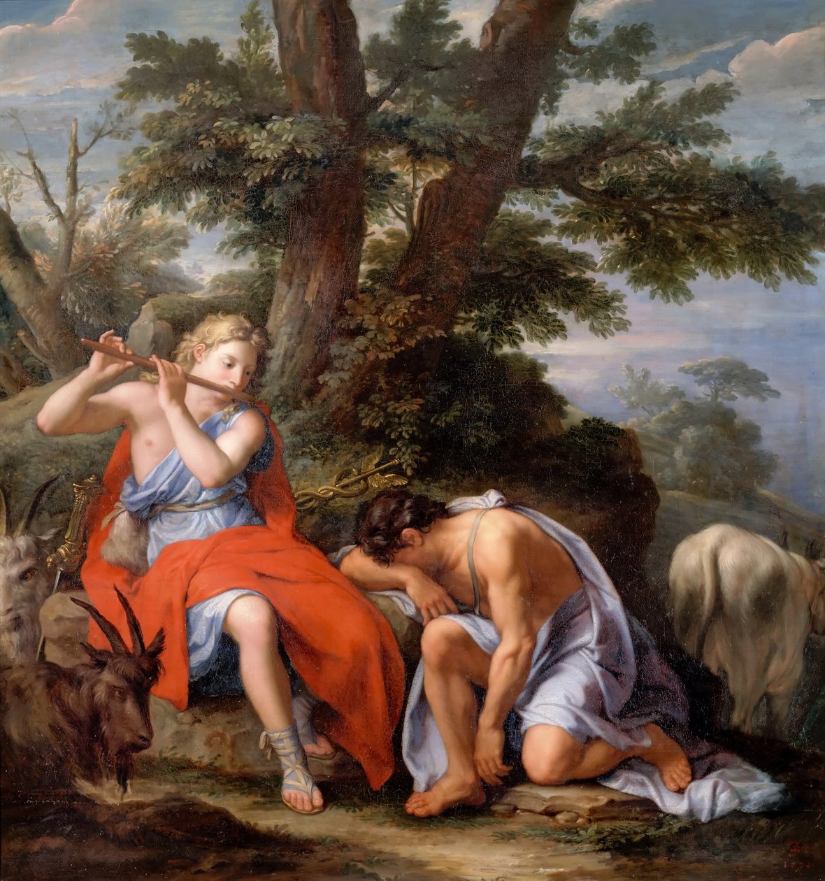 Francês:  Mercure et Argus Mercúrio e Argus de René Antoine Houasse