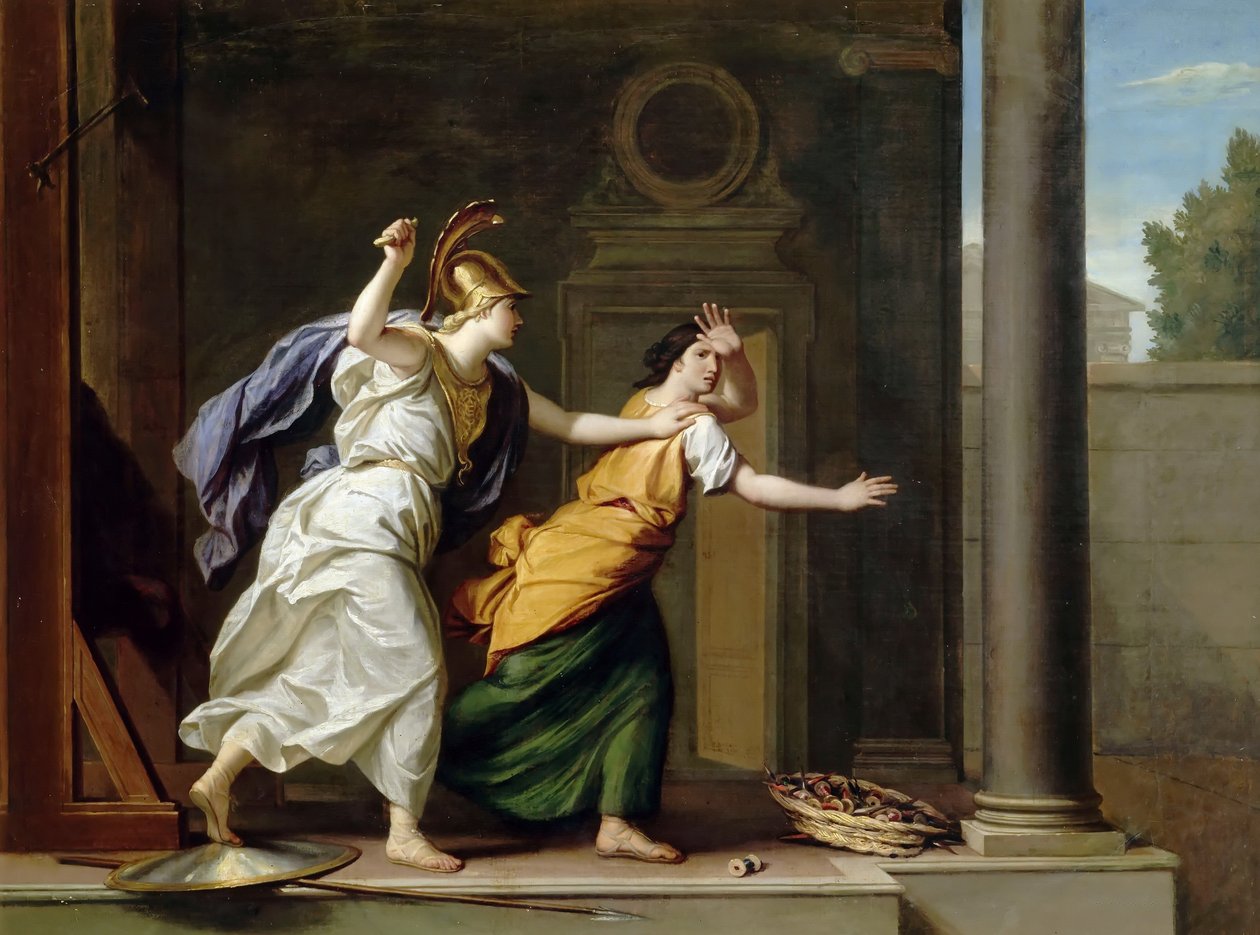 Minerva e Arachne de René Antoine Houasse