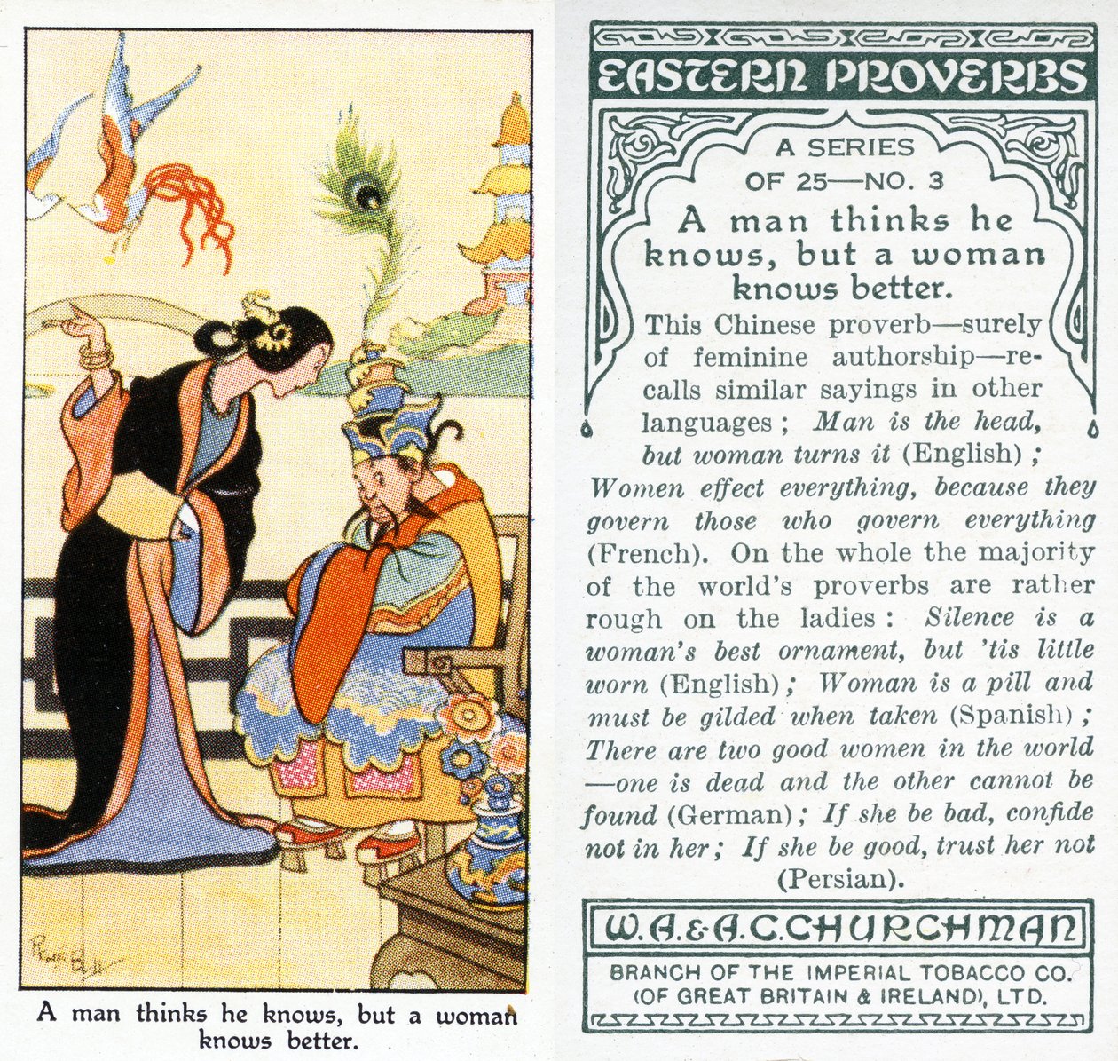 Um homem acha que sabe, mas uma mulher sabe melhor, 1931 (ver também 488210) de René Bull