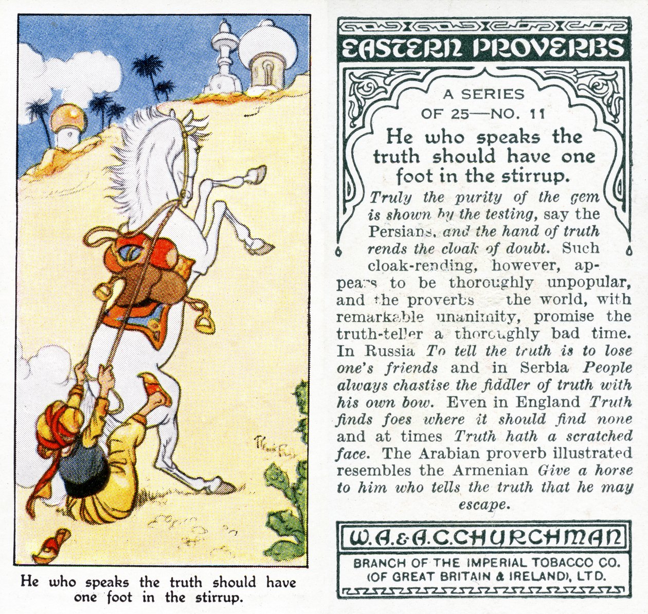 &39;Aquele que fala a verdade deve ter um pé no estribo&39;, 1931 (ver também 498188) de René Bull