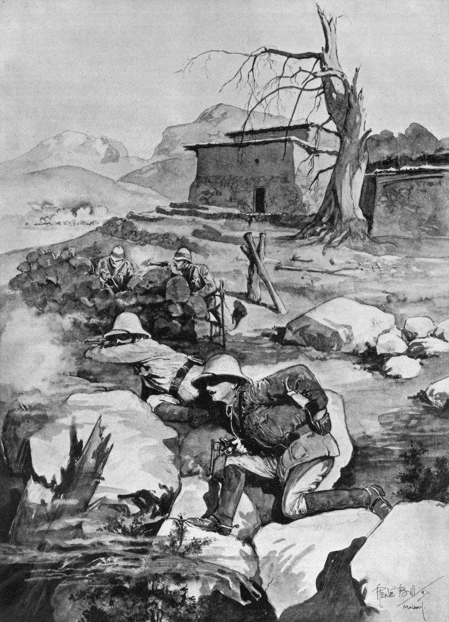 Correspondentes de guerra em perigo do Afridis de René Bull