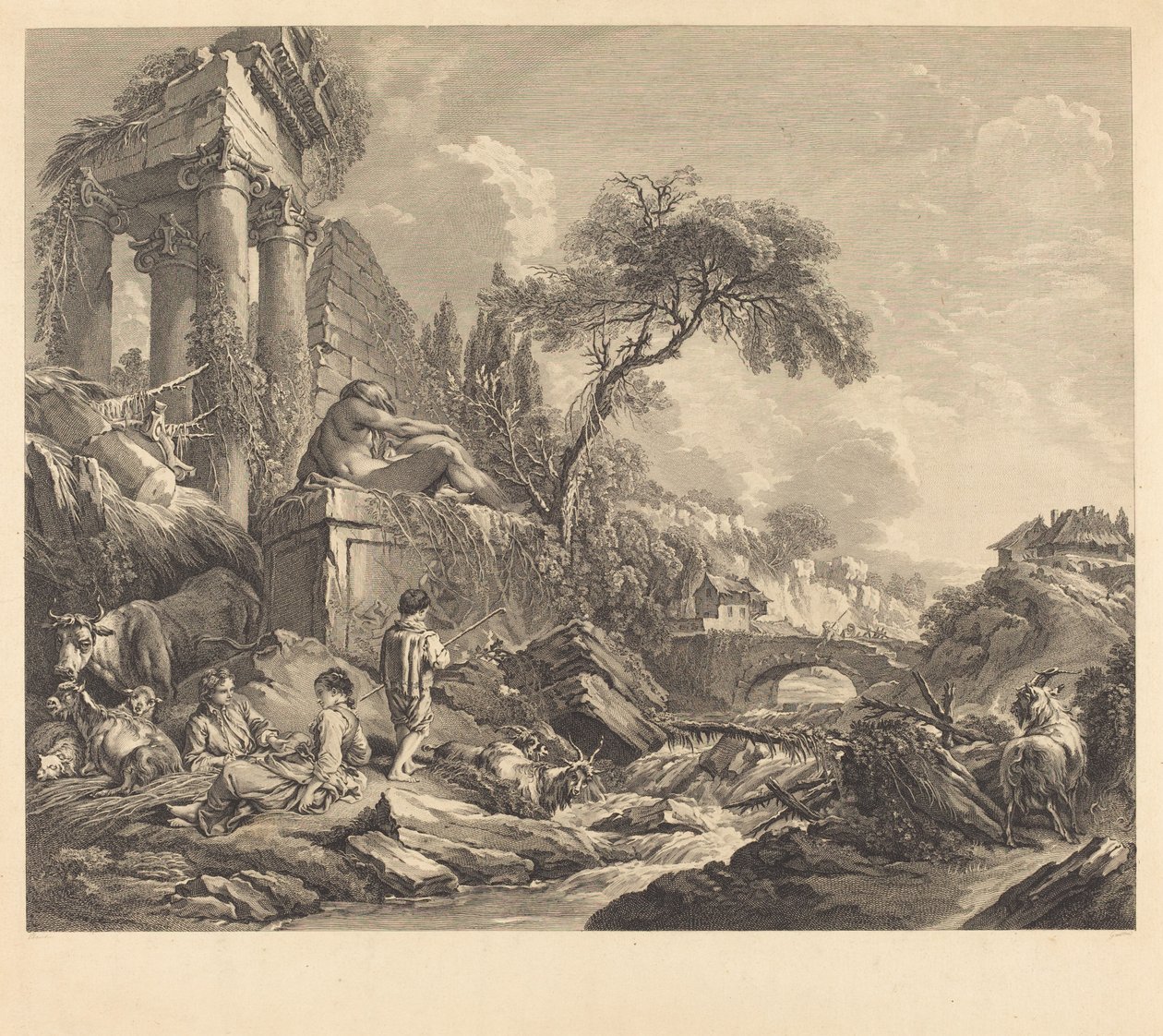 O pardal lésbico de René Gaillard after François Boucher