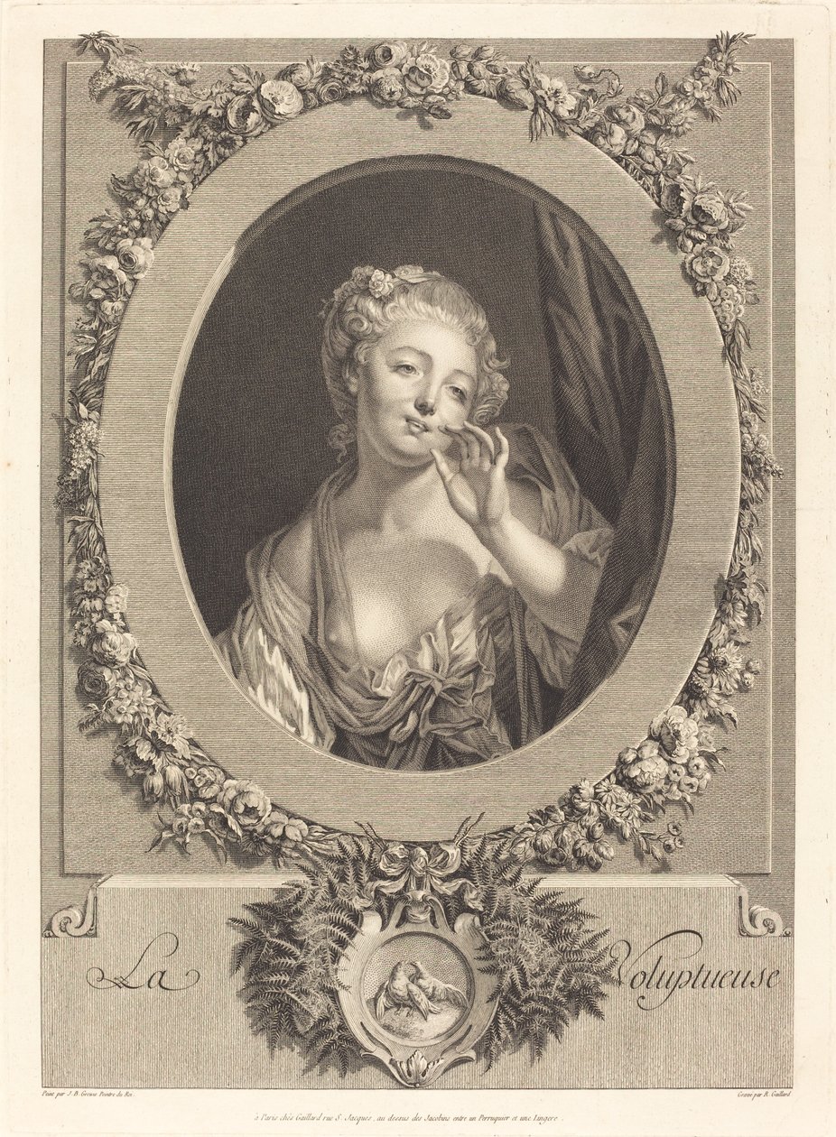 La voluptueuse de René Gaillard after Jean Baptiste Greuze