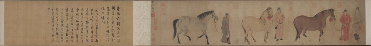 Três Cavalos e Quatro Noivos, c. 1320s. de Ren Renfa