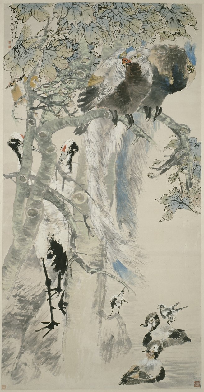As Cinco Virtudes, Dinastia Qing, 1895 de Ren Yi