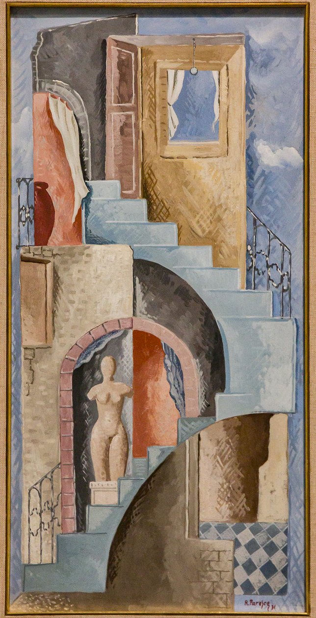 Estátua e escadaria de Renato Paresce