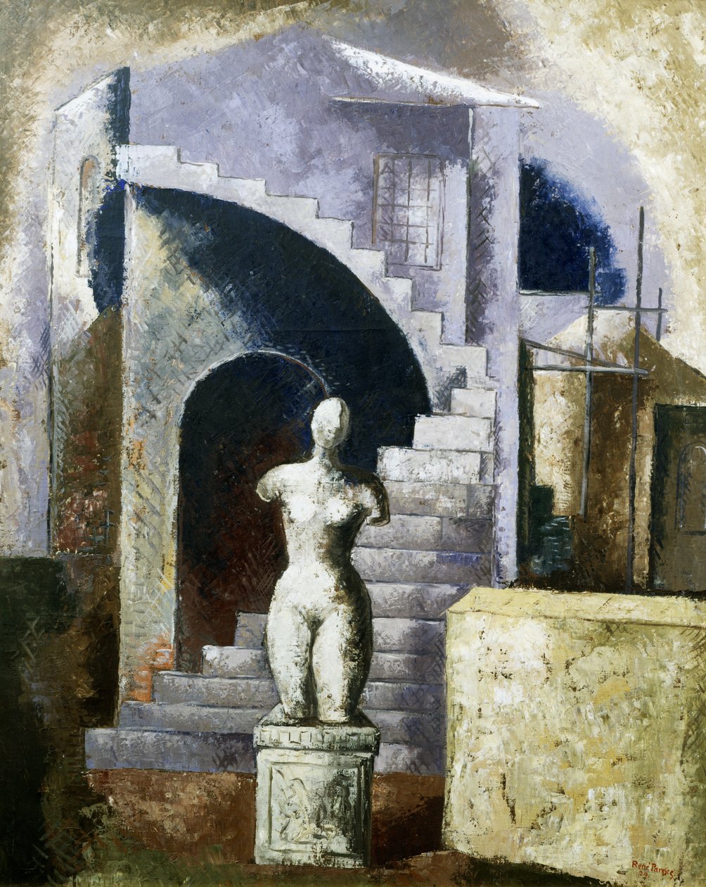 Estátua e escadaria de Renato Paresce