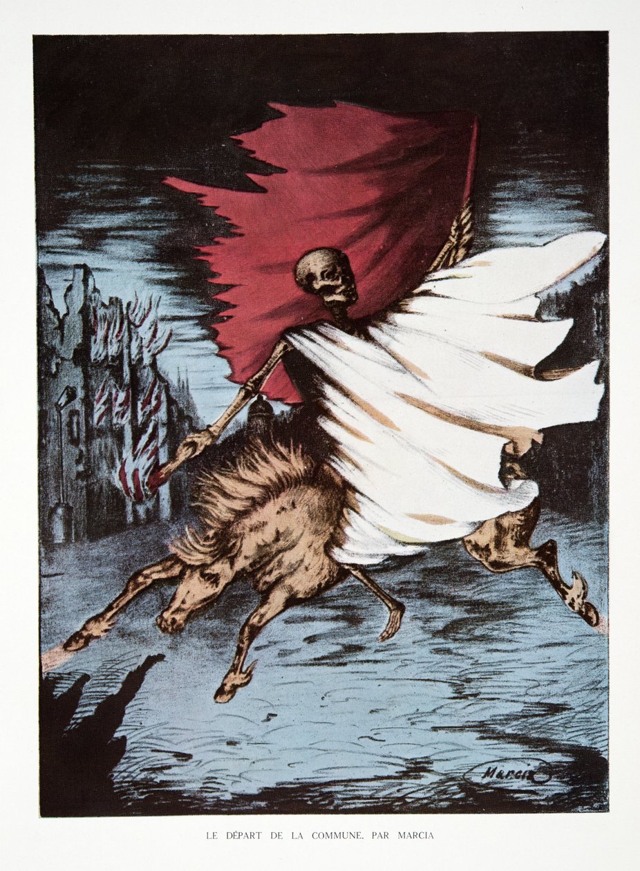 A Saída da Comuna, da História da Terceira República, Vol. I, História Política, pub.1933 (cor litho) de Renaux Ed