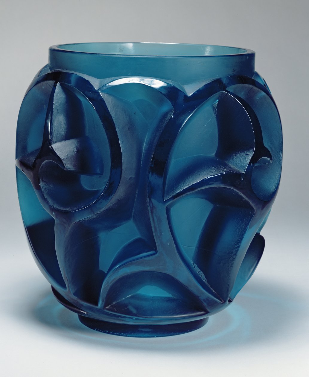 Whirlpools Vase, 1926 (vidro aquamarine moldado por pressão) de Rene Jules Lalique